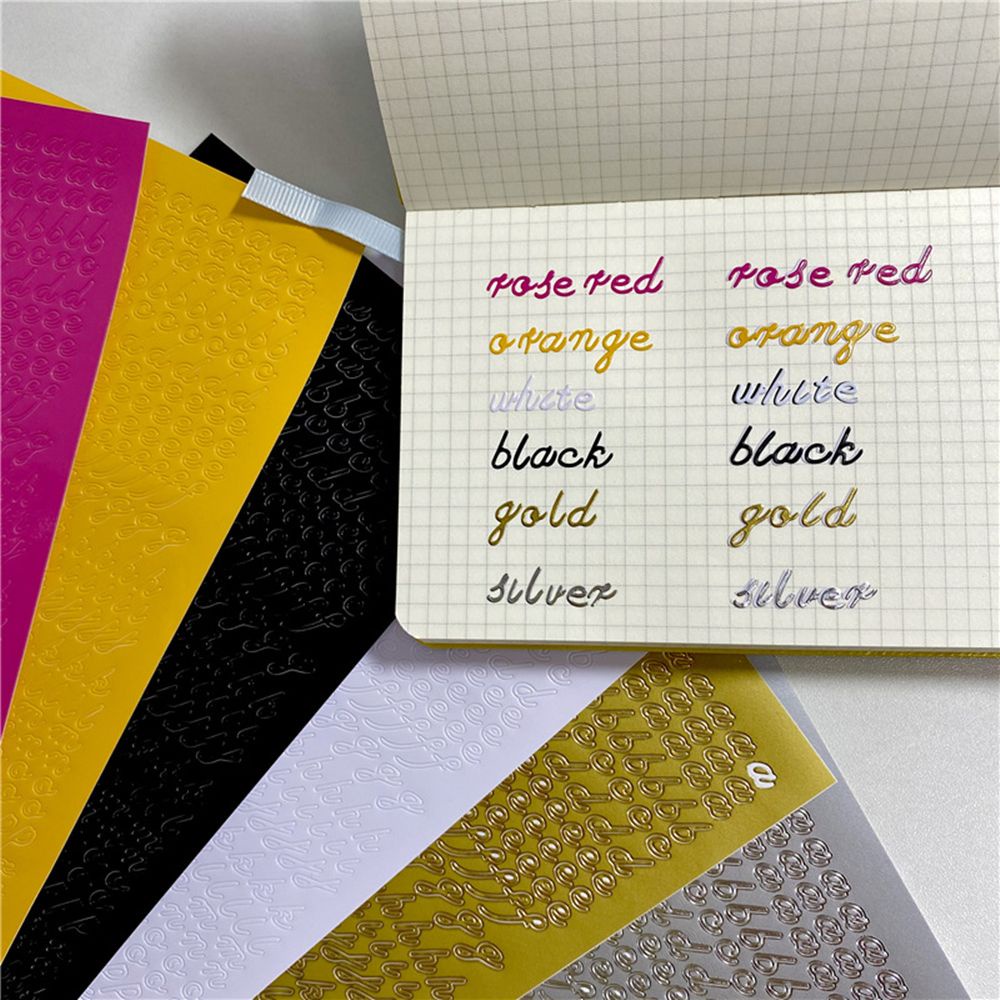 Miếng dán hình chữ cái nhiều màu sắc trang trí sổ tay DIY