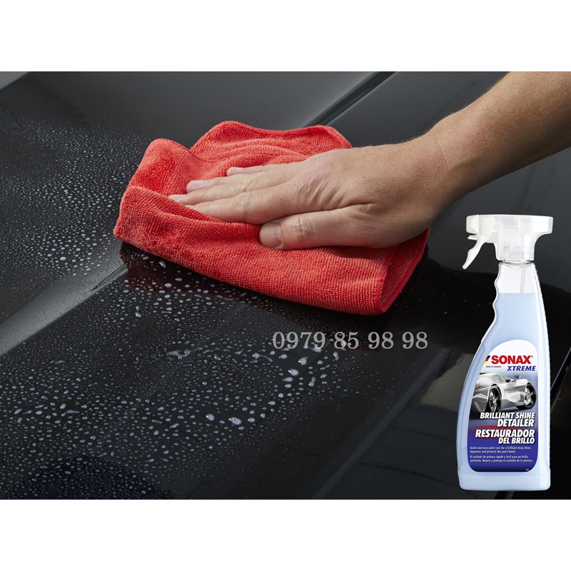 Chai xịt phủ NANO làm bóng nhanh cho sơn xe ô tô, xe máy - SONAX 287400 và 288200