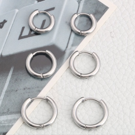 1 cặp Bông tai khoen tròn dày nhiều cỡ rẻ đẹp (phải có lỗ tai) stye unisex hàn quốc khuyến mãi