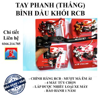[CHÍNH HÃNG] 1 TAY PHANH (TAY THẮNG) BÌNH DẦU KHÓI CHÍNH HÃNG RCB CHO CÁC LOẠI XE MÁY BẢO HÀNH 1 NĂM - 3T RACING