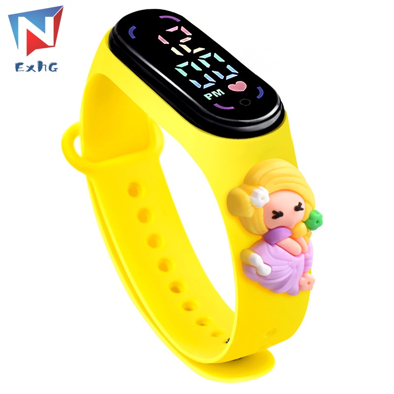 Đồng Hồ Thể Thao Điện Tử Màn Hình Led Cảm Ứng Chống Nước Họa Tiết Hoạt Hình Chống Nước Cho Trẻ Em