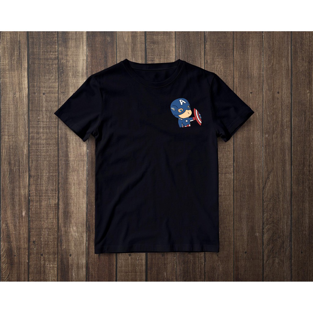 🔥HOT🔥 Áo thun unisex in hình Captain American đẹp giá siêu rẻ