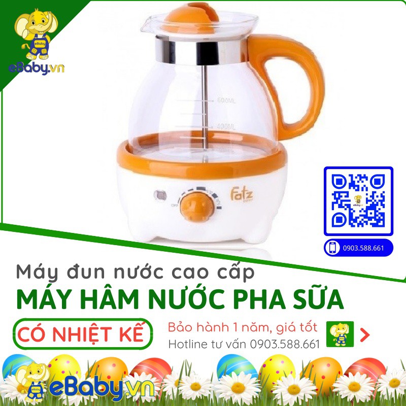 Máy hâm nước pha sữa 600ml có đồng hồ nhiệt độ FATZBABY FB3009SL - Bảo hành 12 tháng toàn quốc