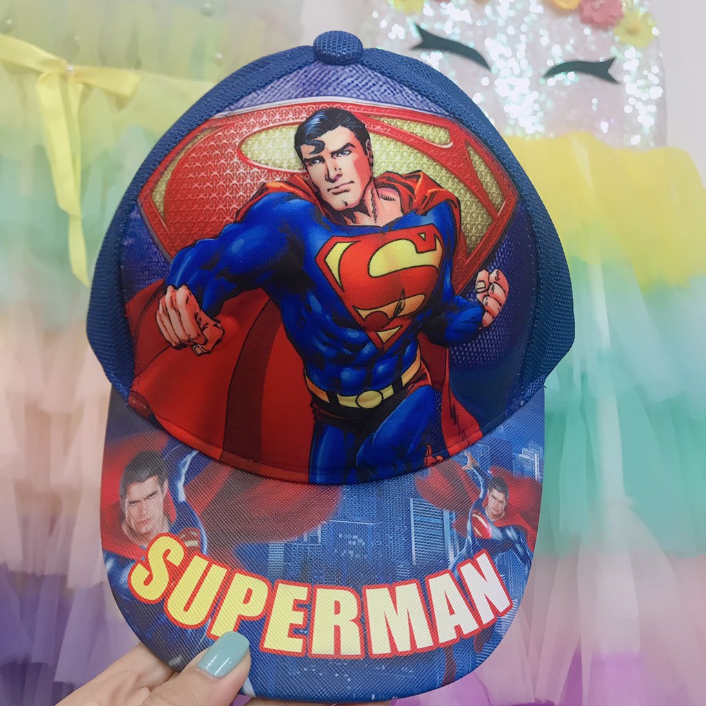 Mũ lưỡi trai cho bé superman hình nổi cực đẹp