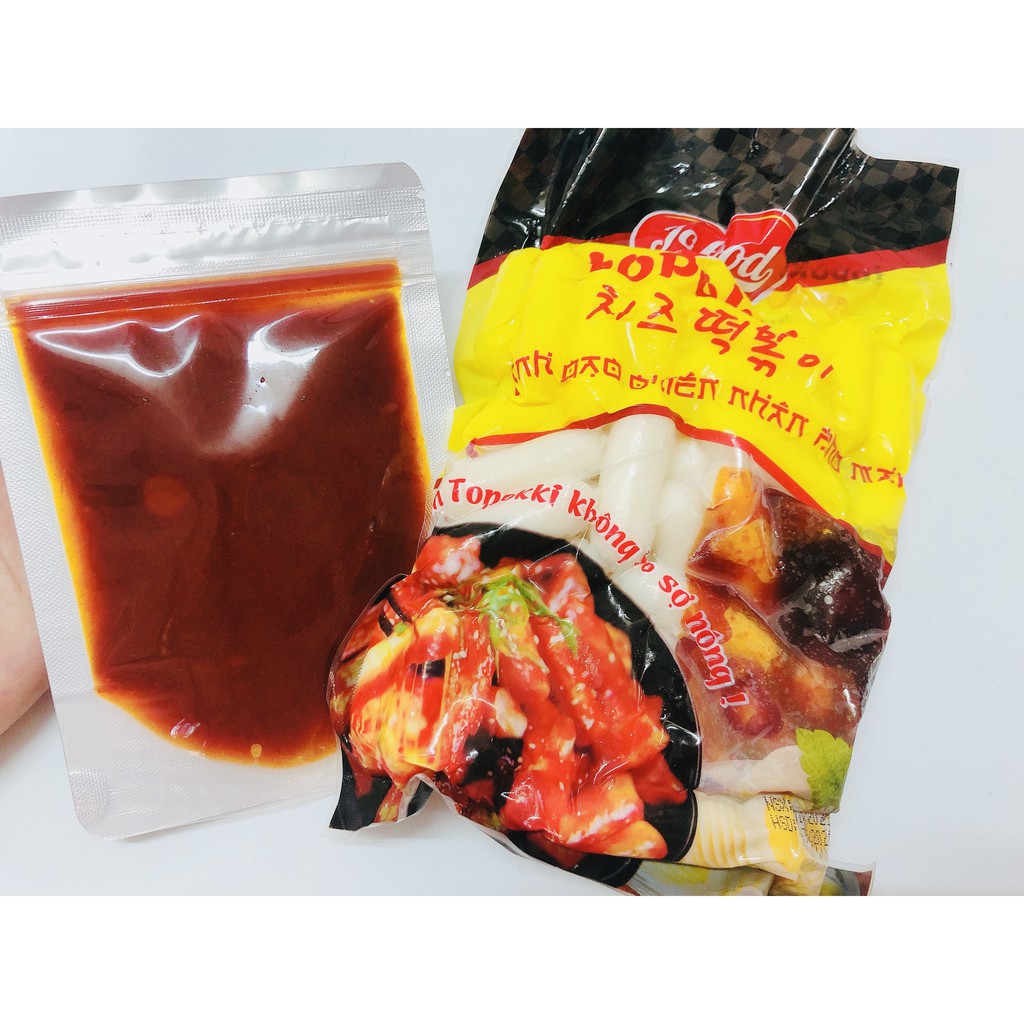 combo 500g bánh gạo nhân phô mai Jofood kèm 100g sốt tương ớt Hàn Quốc