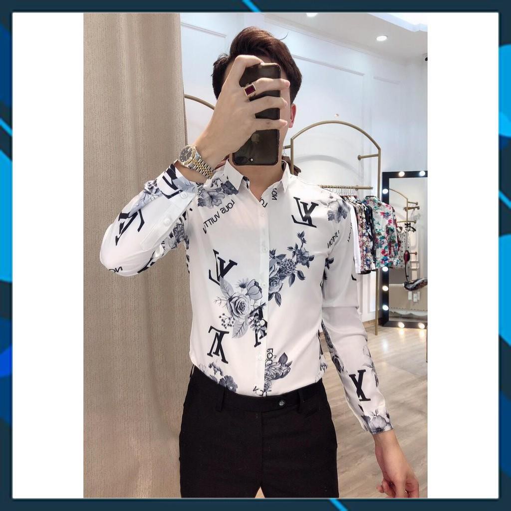 💥Áo sơ mi nam dài tay hàn quốc họa tiết cao cấp vải lụa mềm mịn siêu phẩm cực chất