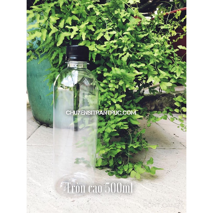 Combo 10 chai nhựa tròn cao 500ml đựng mật ong, nước ép (đặt 1 combo)