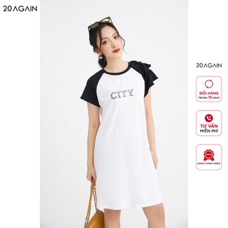 Đầm thun phối ta áo 20again dtw0545