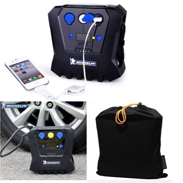 Máy Bơm Ô tô, Xe hơi Đa Năng Michelin 12266 Tặng DD vệ sinh lốp xe Polyglaze 300ml