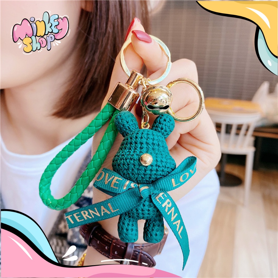 Móc Khóa Đẹp Cute Hình Gấu Kaws móc chìa khóa phụ kiện Túi Xách dễ thương-Minkey