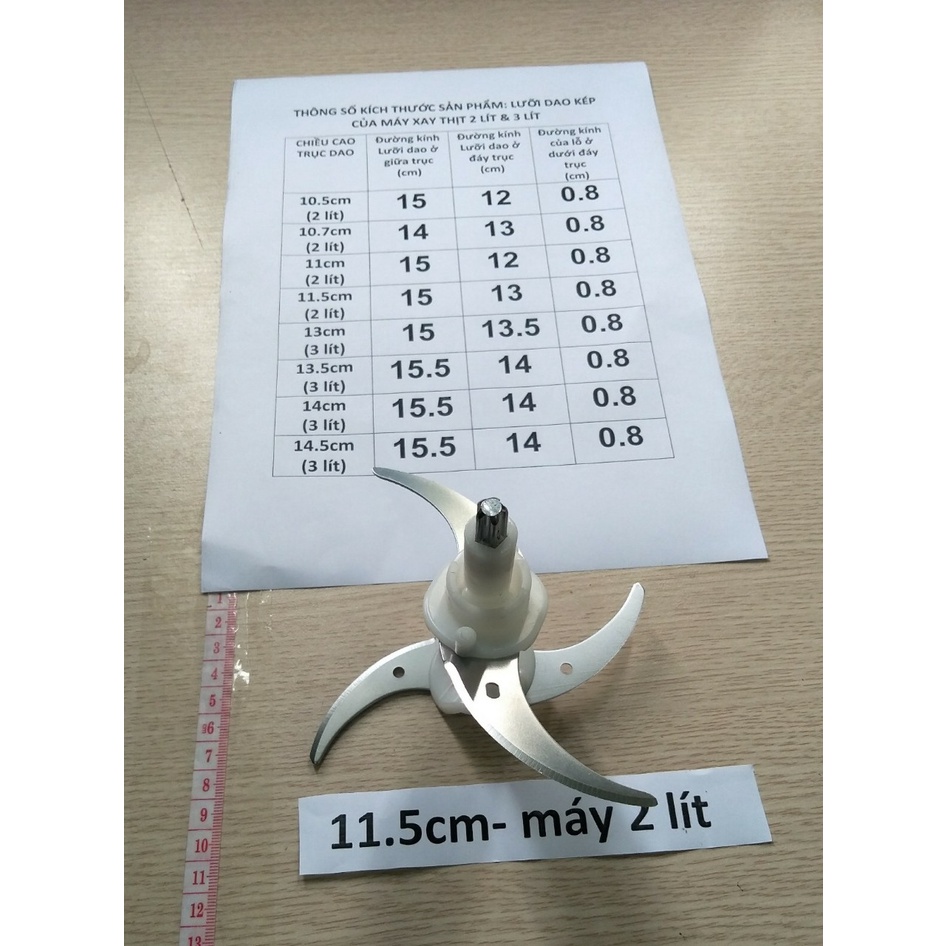 Lưỡi dao máy xay thịt thay thế máy 2L- Kích thước chi tiết-Liên hệ shop tư vấn