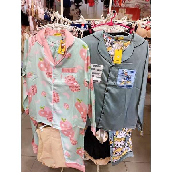 Bộ Pijama tay dài lụa Satin