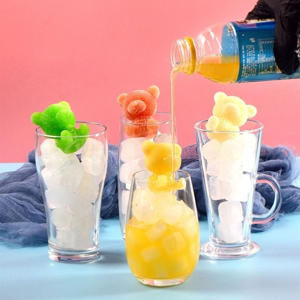 Khay Làm Đá Hình Gấu 3d Dễ Thương Xinh Xắn