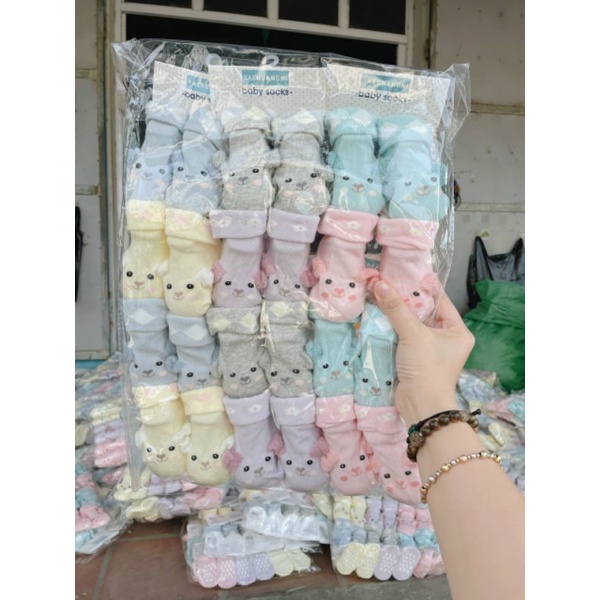Tất Thú Siêu Xinh Cho Bé 0-6m Nhiều Mẫu (có chống trơn)