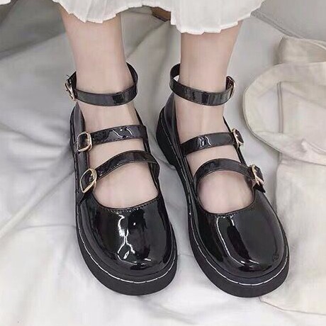 [Sẵn Hàng]♥️Giày lollita da bóng(ảnh thật)Size 35-&gt;40