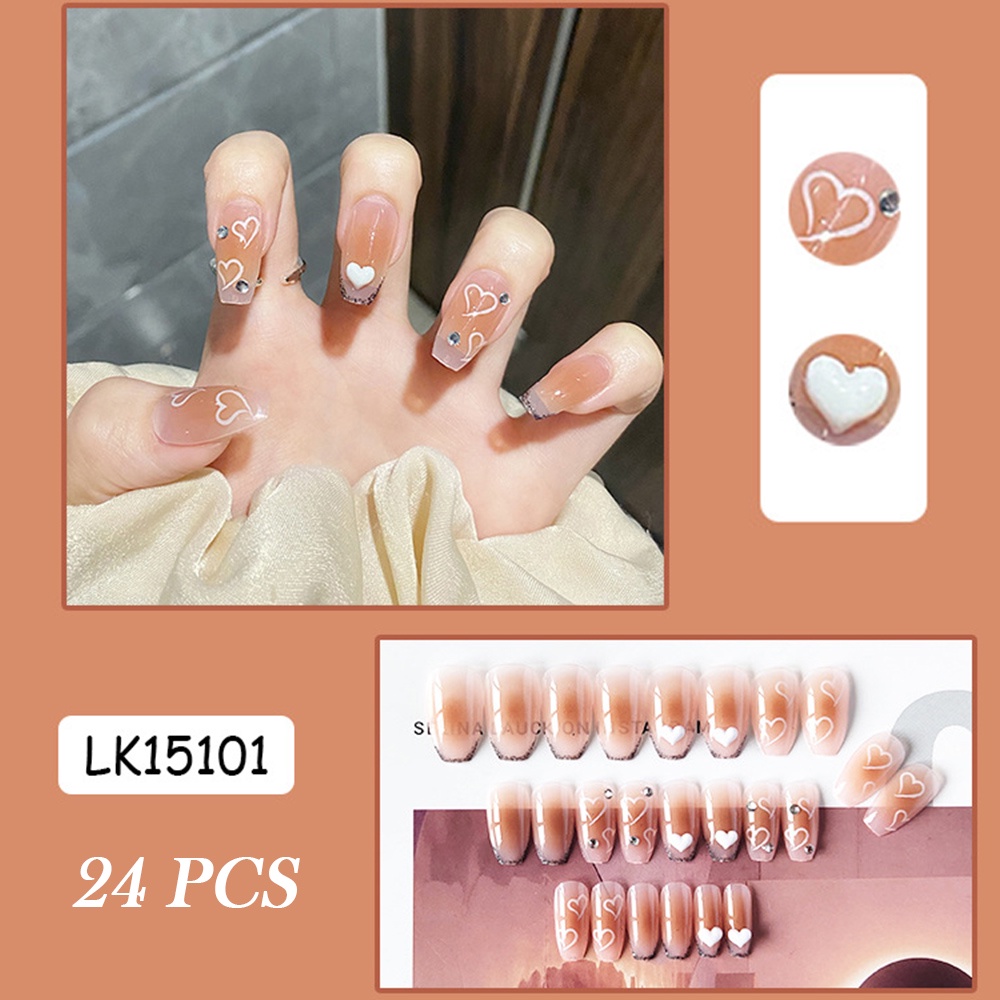 JYNAIL Set 24 Móng Tay Giả Thời Trang Nữ