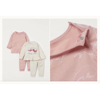 Set 2 bộ cotton bé gái Hm auth