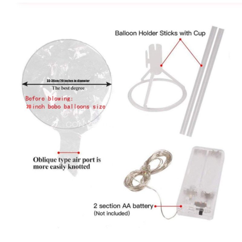 Romantic LED Bionic Rose Flower Bubble Balloon/ LED Luminous Rose Bouquet Light with Bobo Balloons/ DIY Birthday,Valentine's Day, Christmas, Romantic Gifts for Girlfriend Wife Women