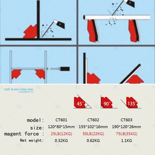 Ê tô nam châm ke góc 25LBS
