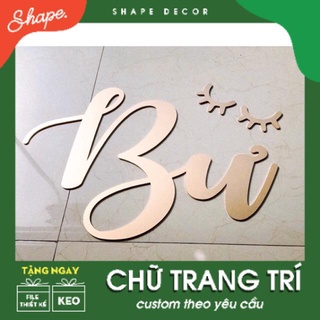 [BỘ CHỮ DÁN NỔI] Dễ dàng tự dán [có thể thay đổi chữ theo yêu cầu ]