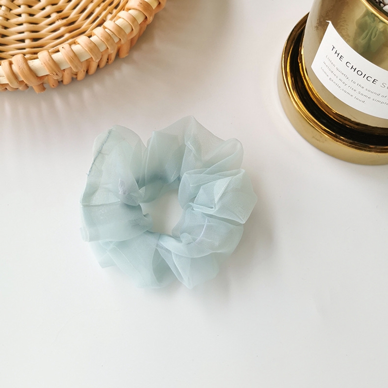 Dây Buộc Tóc Co Giãn Họa Tiết Chấm Bi Phong Cách Hàn Quốc Cho Nữ Hair Scrunchies