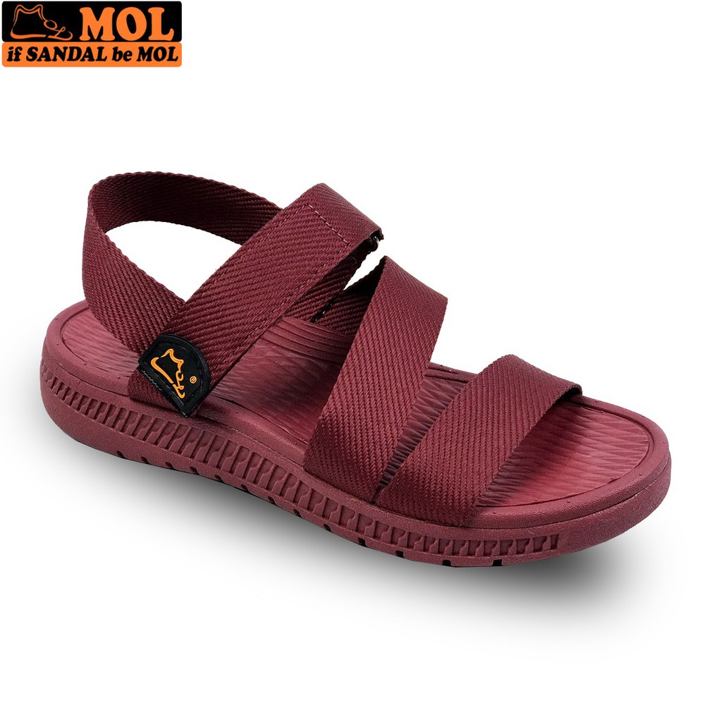 Giày sandal couple nam nữ quai ngang siêu nhẹ có quai hậu cố định cho cặp đôi mang đi học đi biển du lịch hiệu MOL MS2R2
