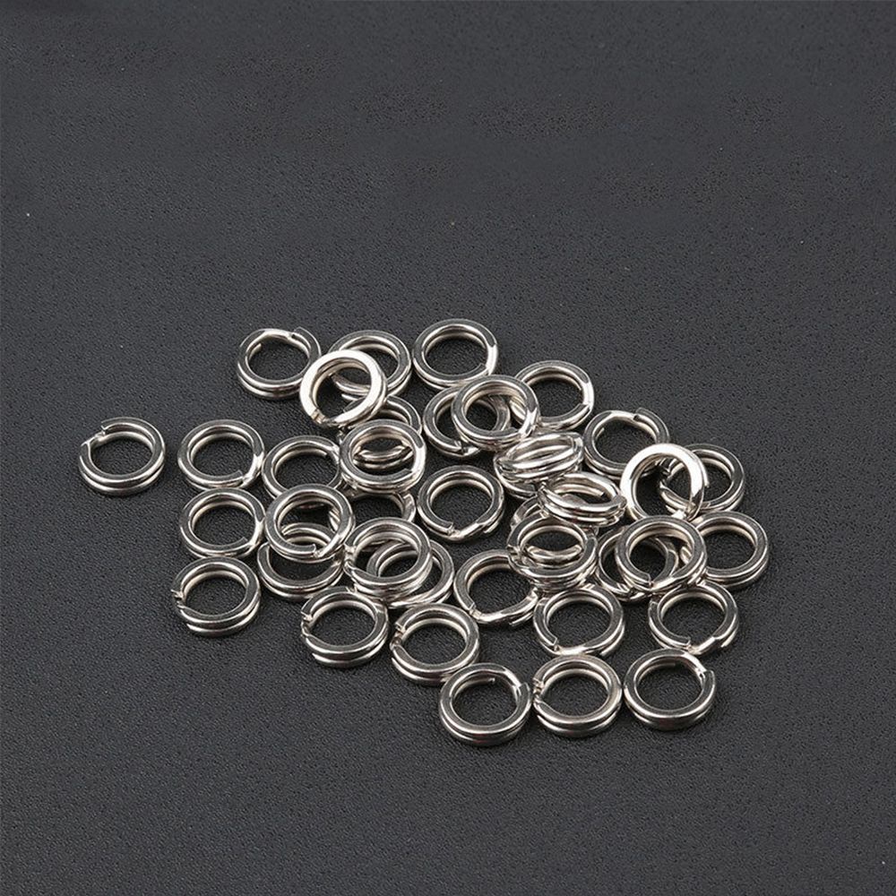 Set 100 Khoen Móc Câu Cá Bằng Thép Không Gỉ 16 Kích Cỡ