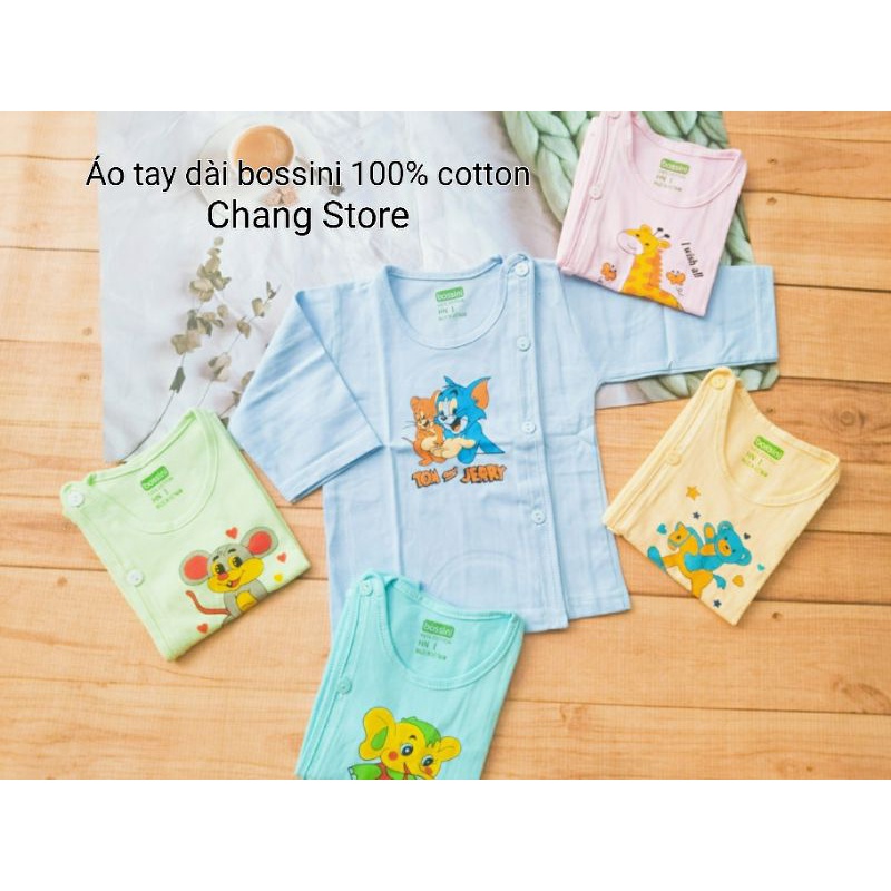 Áo Tay Dài Bossini Vải Cotton Cho bé Từ 3 - 8 kg