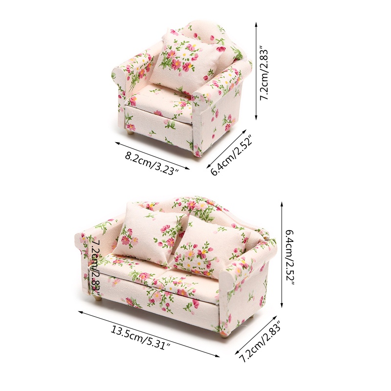 Mô Hình Ghế Sofa Độc Đáo Cho Nhà Búp Bê Tỉ Lệ 1: 12