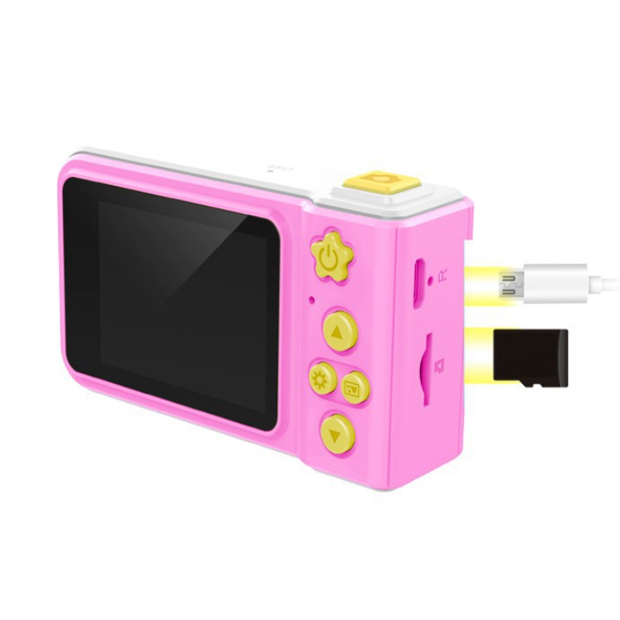 Máy Chụp Ảnh Kỹ Thuật Số Mini Kid Camera 2MP thẻ nhớ 16gb phụ kiện chụp ảnh đồ chơi t | BigBuy360 - bigbuy360.vn
