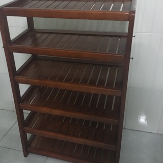 Kệ giày dép 6 tầng gỗ tự nhiên