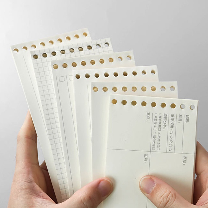Giấy ruột ghi chú cho sổ còng NO26 Ruột refil mẫu trơn, kẻ ngang gắn binder- BÚT ĐẸP