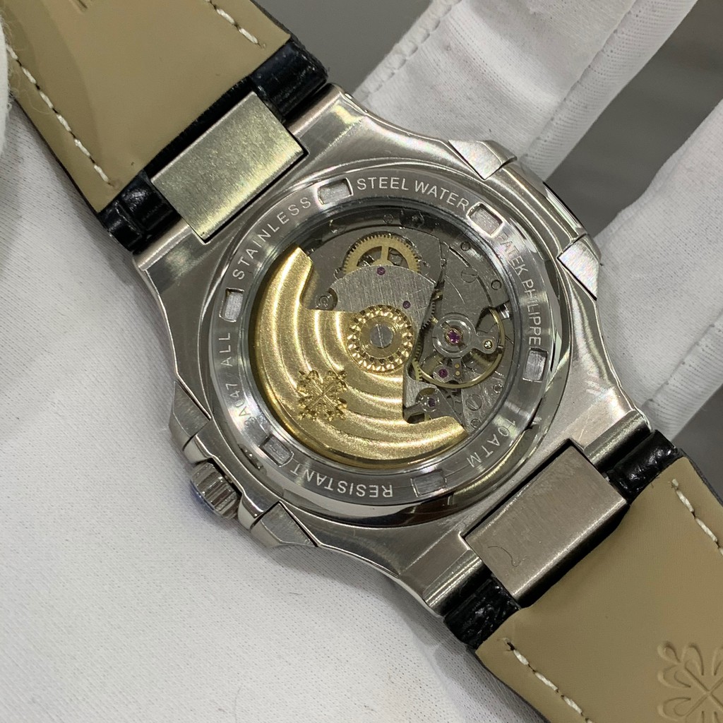 Đồng Hồ Nam PP GENEVE Máy Cơ Automatic Nhật Viền Đá Size 41 , Chống Nước 5ATM [Bảo Hành 18 Tháng - 1 Đổi 1 Trong 15 Ngày
