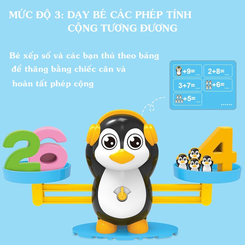 Đồ Chơi Giáo Dục Toán Học Cho Trẻ Em Cánh Cụt Cân Bằng Trọng Lượng Hỗ Trợ Học Toán Và Phép Tính Hiệu Quả - Lado Shop