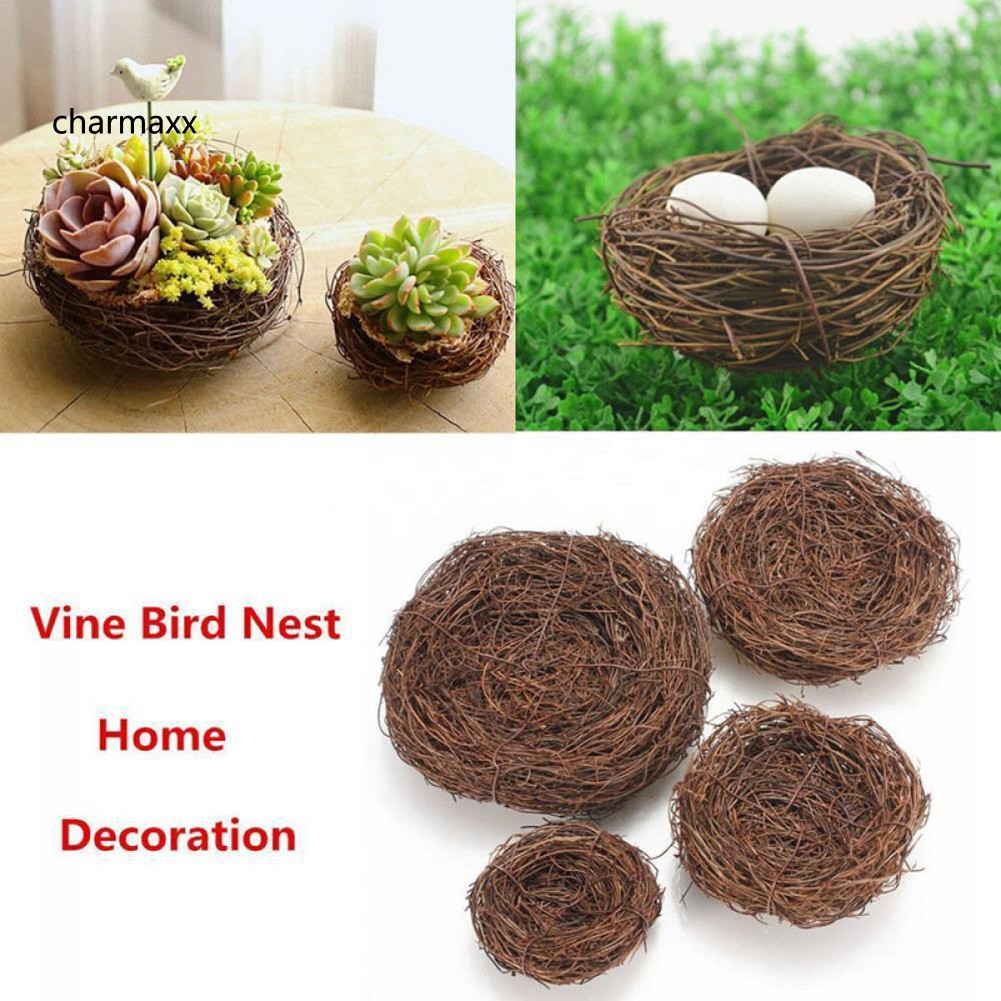 Tổ Chim Giả Đan Bằng Sợi Mây Dành Cho Trang Trí Nhà Cửa