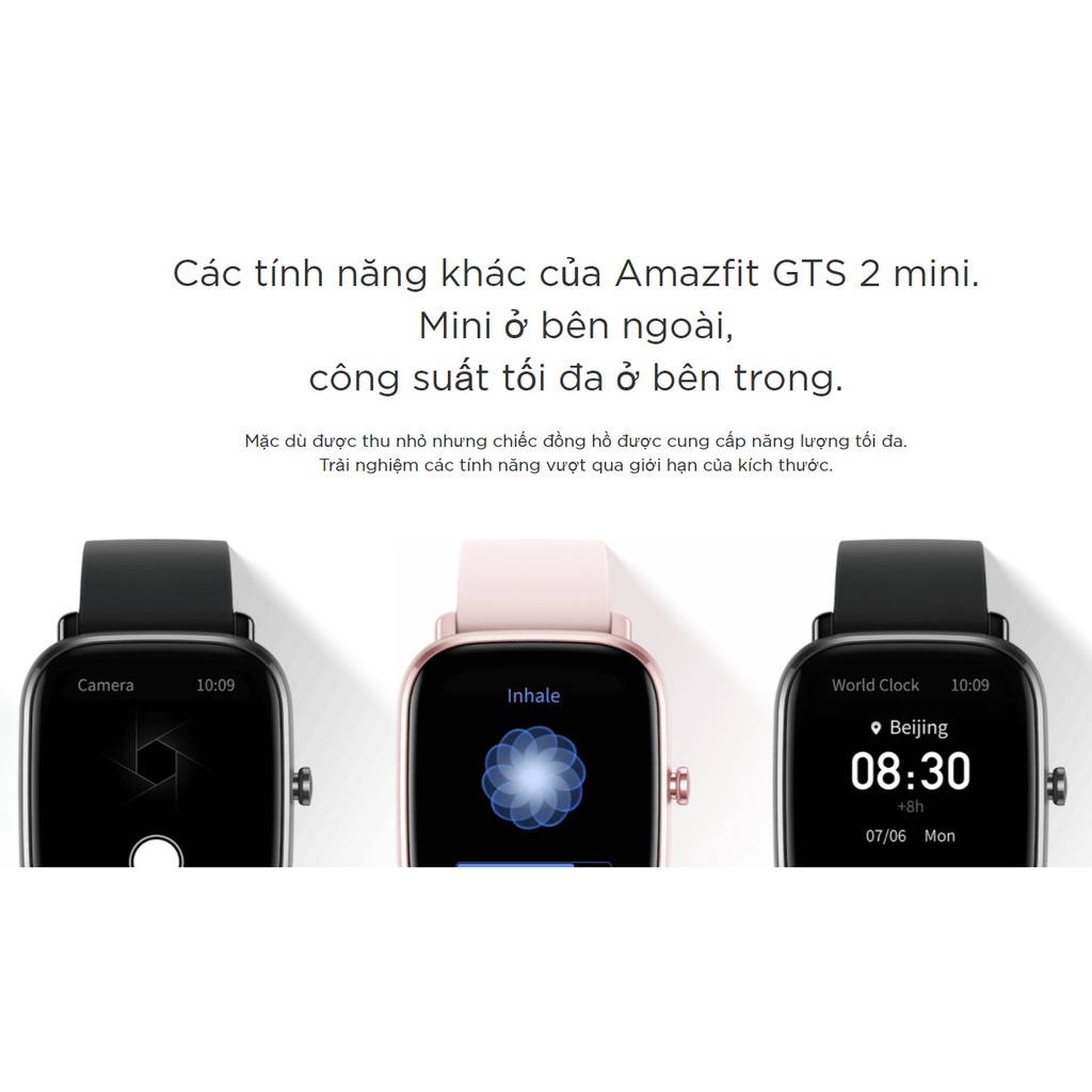 [Mã ELMAZ10 giảm 10% đơn 500K] Đồng Hồ Thông Minh Amazfit GTS 2 Mini - Hàng Chính Hãng - Bảo Hành 12 Tháng