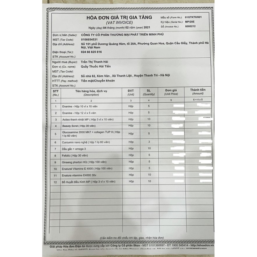 Viên uống bổ huyết điều kinh MP - 30 viên