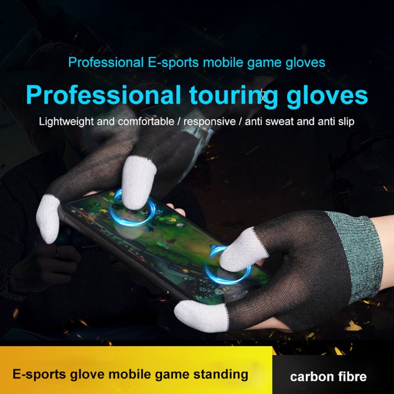 Găng Tay Hở Ngón Siêu Mỏng Chống Mồ Hôi Thoáng Khí Di Động Chơi Game