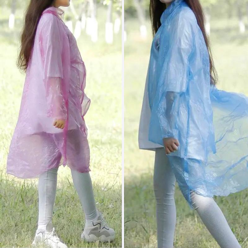 Áo mưa HDOORLINK dày dặn có mũ trùm dùng một lần chống thấm nước dùng đi câu cá/ leo núi/ du lịch ngoài trời cho nam nữ