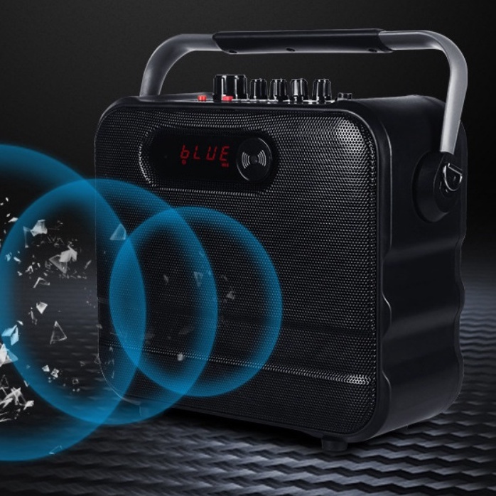 Bộ loa xách tay karaoke Ontekco YH200 kèm mic hát, bluetooth 5.0 hát karaoke không dây mang đi du lịch