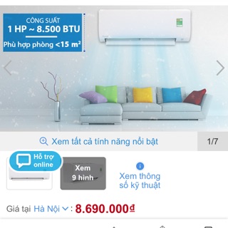 Điều hoà daikin 9000btu-ftc25nv1v