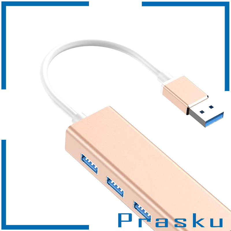 [PRASKU]3-Port USB 3.0 Hub with Ethernet Supporting RJ45 10/100Mbps  silver