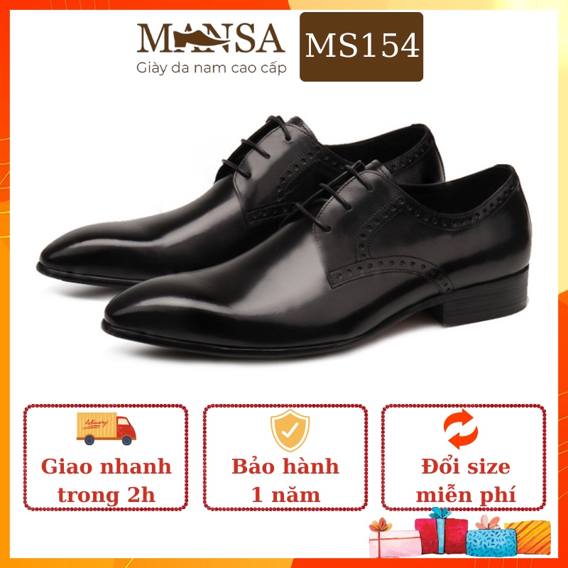 Giày tây nam Derby MS154 giày tây công sở cao cấp êm chân thoáng khí giảm mùi hôi