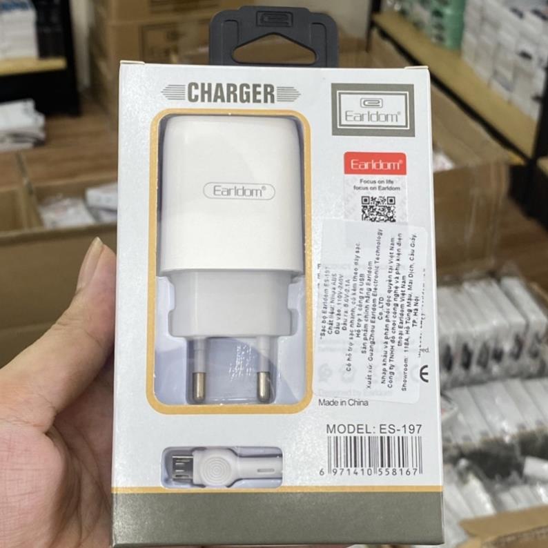 Bộ sạc Earldom ES - 197 Dùng cho các dòng máy Iphone, Samsung, Oppo, Xiaomi, Vivo