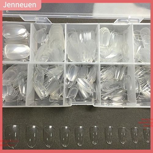 Bộ 500 Móng Tay Giả Trong Suốt Hình Oval DIY