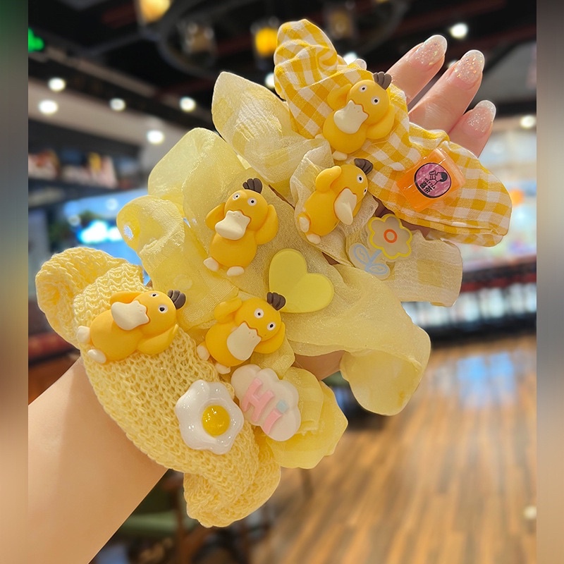 Chun buộc tóc Scrunchies gắn charm dễ thương