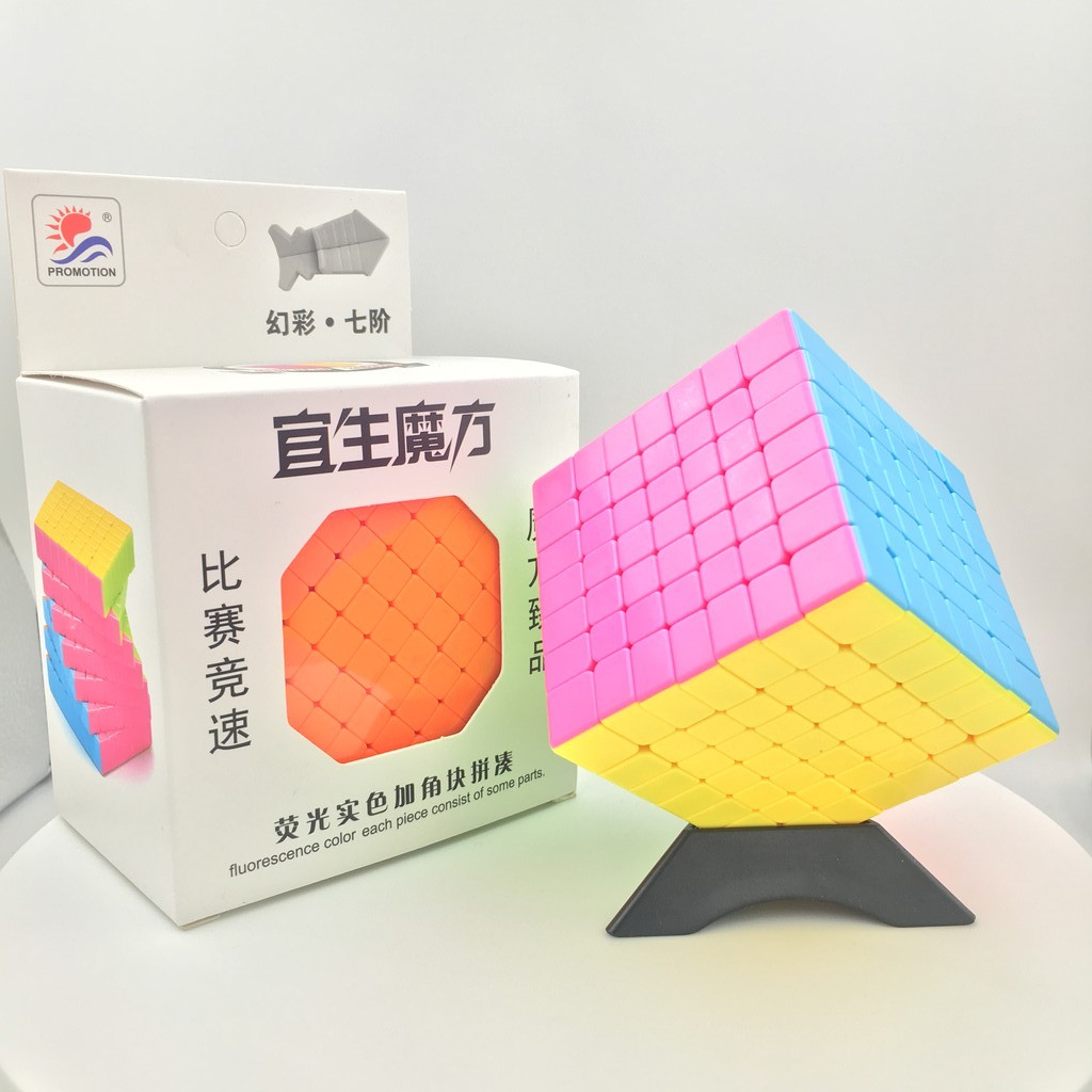 Rubik 7x7 Promotion Stickerless Mặt Hồng Cao Cấp Xoay Êm Bền Đẹp