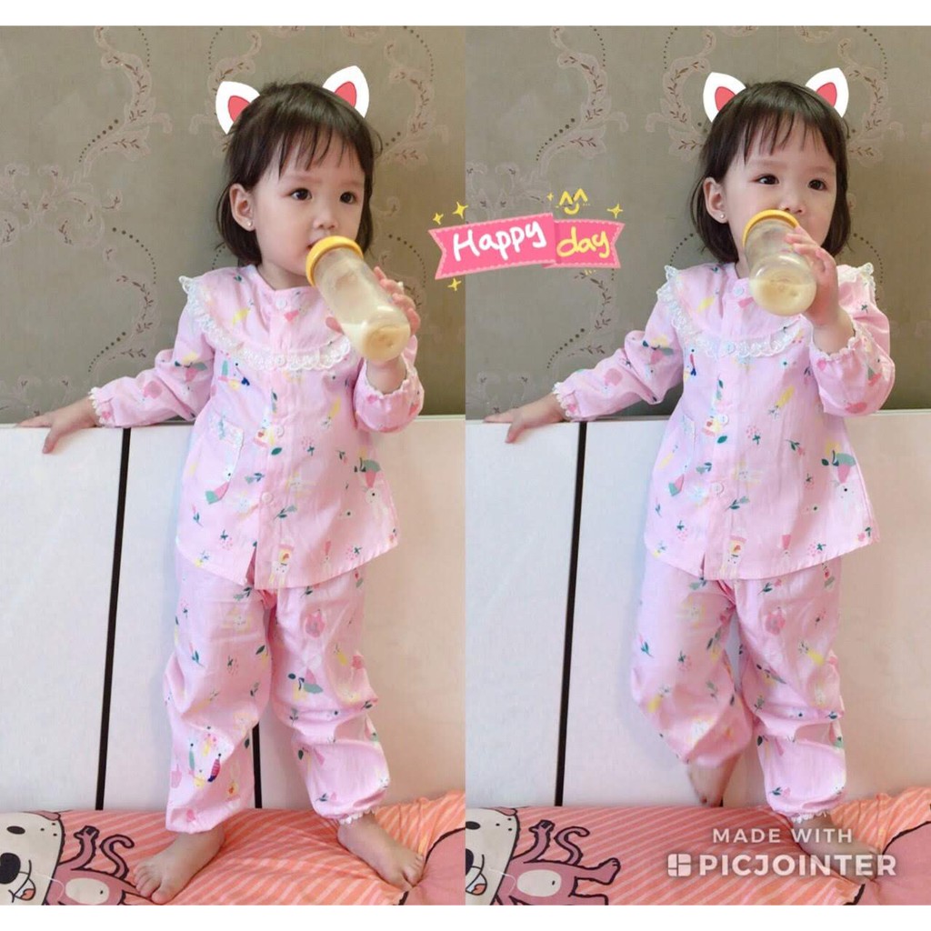 Bộ Thô Bé Gái Size 6 - 18 Kg - Mẫu Lấy Ngẫu Nhiên