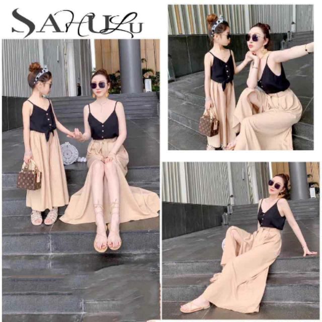Set mẹ bé 2 dây xẻ tà