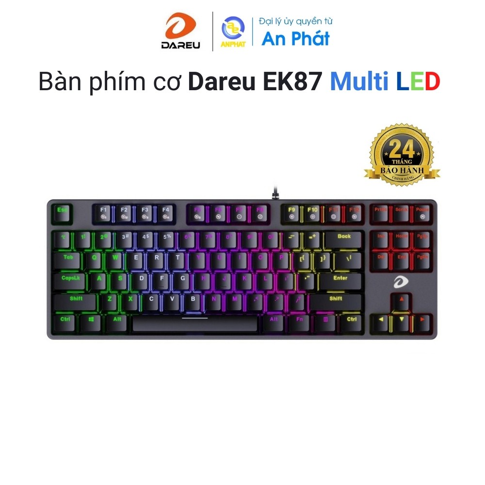 Bàn phím cơ Dareu EK87 Multi LED chính hãng bảo hành 24 tháng